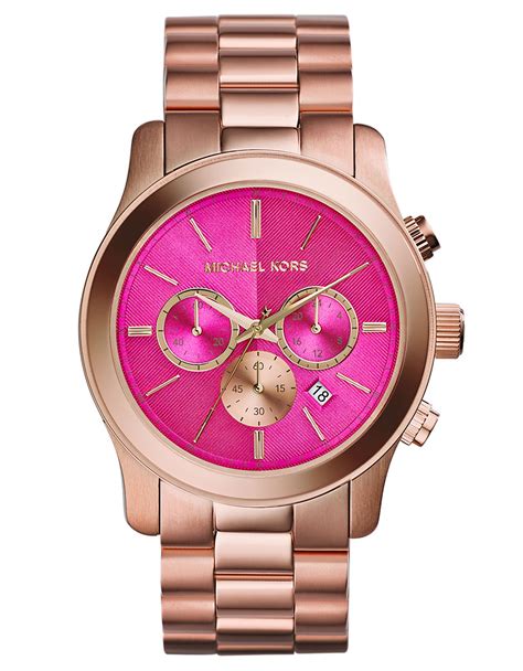 michael kors damenuhr pink|michael kors rose gold watches.